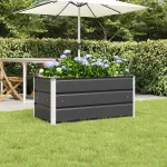 Jardinieră Antracit 100 x 50 x 45 cm Oțel Galvanizat GartenMobel Dekor