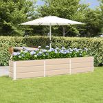 Jardinieră Creme 240 x 40 x 45 cm Oțel GartenMobel Dekor