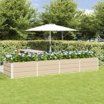 Jardinieră Creme 320 x 80 x 45 cm Oțel GartenMobel Dekor