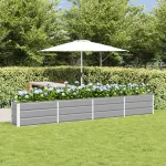 Jardinieră Gri deschis 320 x 40 x 45 cm Oțel GartenMobel Dekor