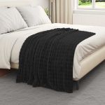 Pături de aruncat 6 pcs Negru 150 x 130 cm Molton GartenMobel Dekor