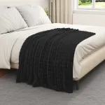 Pături de aruncat 6 pcs Negru 150 x 130 cm Molton GartenMobel Dekor