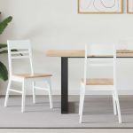 Scaune de dining 2 pcs Alb 43 x 54 x 89 cm GartenMobel Dekor