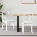 Scaune de dining 2 pcs Alb 50 x 52,5 x 91 cm GartenMobel Dekor