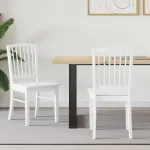 Scaune de dining 2 pcs Alb 50 x 52,5 x 91 cm GartenMobel Dekor