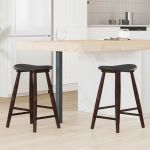 Scaune de dining 2 pcs Maro deschis 46 x 37 x 63 cm GartenMobel Dekor