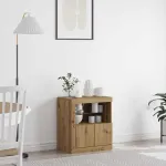 Bufet LED Maro 60,5 x 37 x 67 cm Lemn compozit GartenMobel Dekor