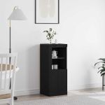 Bufet LED Negru 41 x 37 x 100 cm Lemn compozit GartenMobel Dekor