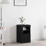 Bufet LED Stejar Negru 41 x 37 x 67 cm Lemn compozit GartenMobel Dekor