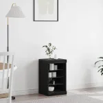 Bufet LED Stejar Negru 41 x 37 x 67 cm Lemn compozit GartenMobel Dekor