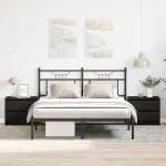 Dulap de noapte cu sertar 2 pcs Stejar Negru 50 x 40 x 43,5 cm GartenMobel Dekor