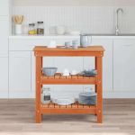 Banc de lucru Maroniu cerat 78,5 x 50 x 80 cm Lemn de pin masiv GartenMobel Dekor