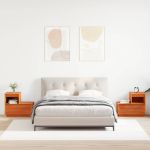 Dulap de noapte cu sertar 2 pcs Maroniu cerat 60 x 34 x 51 cm GartenMobel Dekor