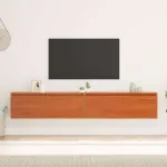 Dulap de perete cu raft cu ușă Maroniu cerat Lemn de pin masiv GartenMobel Dekor