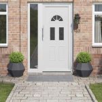 Jardinieră 2 pcs Antracit 50 x 50 x 40 cm Oțel GartenMobel Dekor