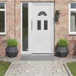 Jardinieră 2 pcs Antracit 50 x 50 x 40 cm Oțel GartenMobel Dekor