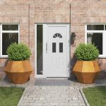 Jardinieră 2 pcs Ruginit 100 x 100 x 80 cm GartenMobel Dekor