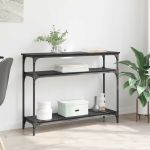 Masă de consolă Stejar Negru 100 x 29 x 75 cm Lemn compozit GartenMobel Dekor