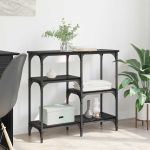 cu raft Stejar negru 80 x 29 x 75 cm Lemn compozit GartenMobel Dekor