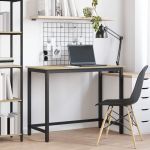 masă Stejar Sonoma 80 x 50 x 76,5 cm Lemn ingineresc și oțel GartenMobel Dekor