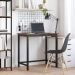 masă Stejar fumuriu 100 x 50 x 76,5 cm Lemn ingineresc și oțel GartenMobel Dekor