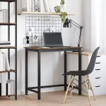 masă Stejar fumuriu 100 x 50 x 76,5 cm Lemn ingineresc și oțel GartenMobel Dekor