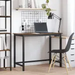 masă Stejar fumuriu 80 x 50 x 76,5 cm Lemn ingineresc și oțel GartenMobel Dekor