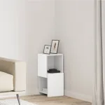 Dulap de colț Alb 25,5x25x55cm Lemn compozit GartenMobel Dekor