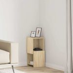 Dulap de colț Alb 25,5x25x55cm Lemn compozit GartenMobel Dekor