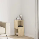 Dulap de colț Alb 25,5x25x55cm Lemn compozit GartenMobel Dekor