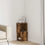 Dulap de colț Alb 25,5x25x55cm Lemn compozit GartenMobel Dekor