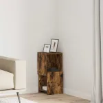 Dulap de colț Alb 25,5x25x55cm Lemn compozit GartenMobel Dekor