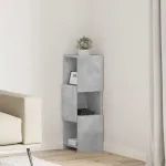 Dulap de colț Alb 25,5x25x80cm Lemn compozit GartenMobel Dekor