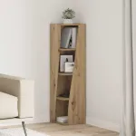 Dulap de colț Alb 27,5x27x102cm Lemn compozit GartenMobel Dekor