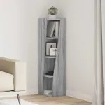Dulap de colț Alb 27,5x27x102cm Lemn compozit GartenMobel Dekor