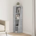 Dulap de colț Alb 27,5x27x102cm Lemn compozit GartenMobel Dekor