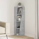 Dulap de colț Alb 27,5x27x102cm Lemn compozit GartenMobel Dekor