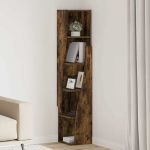 Dulap de colț Alb 27,5x27x140cm Lemn compozit GartenMobel Dekor