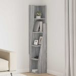 Dulap de colț Alb 27,5x27x140cm Lemn compozit GartenMobel Dekor