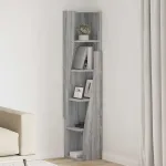 Dulap de colț Alb 27,5x27x140cm Lemn compozit GartenMobel Dekor