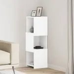 Dulap de colț Alb 30,5x30x95cm Lemn compozit GartenMobel Dekor