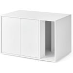 SONGMICS Dulap pentru litiera pisici, montaj rapid fara scule, design minimalist, PAL, 80x50x50 cm, alb Household NewTrend