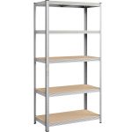 SONGMICS Raft de depozitare metalic, cu rafturi din MDF, 5 polite, max. 600 kg, 200x100x50cm, argintiu Household NewTrend