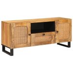 Cabinet TV cu sertar Maro 105 x 33 x 46 cm Lemn de mango solid GartenMobel Dekor
