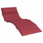 Perna de șezlong pentru soare bordo 178 x 60 x 4 cm GartenMobel Dekor
