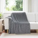 Pătura de aruncat Gri închis 200 x 150 cm Molton GartenMobel Dekor