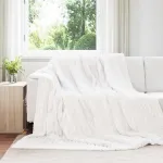 Pături de aruncat 6 pcs Alb 270 x 240 cm Molton GartenMobel Dekor