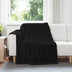 Pături de aruncat 6 pcs Negru 200 x 150 cm Molton GartenMobel Dekor