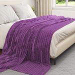 Pături de aruncat 6 pcs Violet 270 x 240 cm Molton GartenMobel Dekor