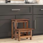 Taburet natural 37 x 37 x 46 cm Lemn de mahon GartenMobel Dekor